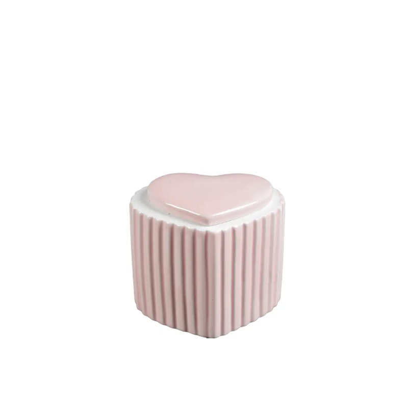 Bougie cœur en céramique 4,25 "nuage vanille 11,5 oz