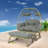 Spacious Patio Lounge Chairs, Steel Wicker Modern Chair With Ottoman
