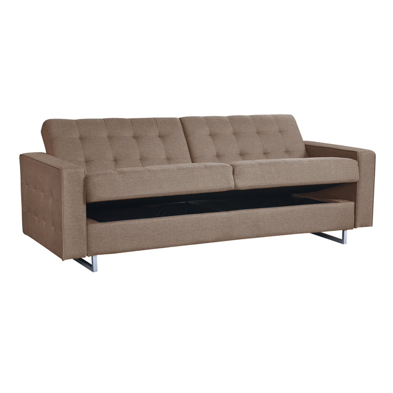 Vickey 87.8'' Upholstered Sleeper, Brown