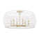 Babie 4-Light Semi-Flush In Modern Brushed Gold With Bleached White Raphia Rope