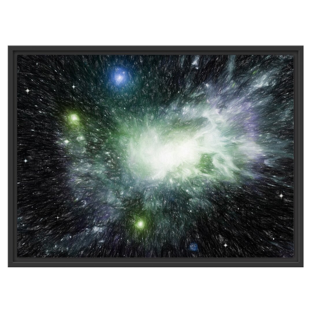 Gerahmtes Wandbild ferne GalaxieSternenstaub