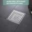 Drain de douche carré 5,91 po avec bride-88742746
