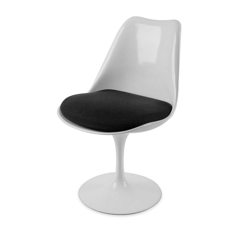 Chaise d'appoint Skyee en blanc / noir, Blanc / noir
