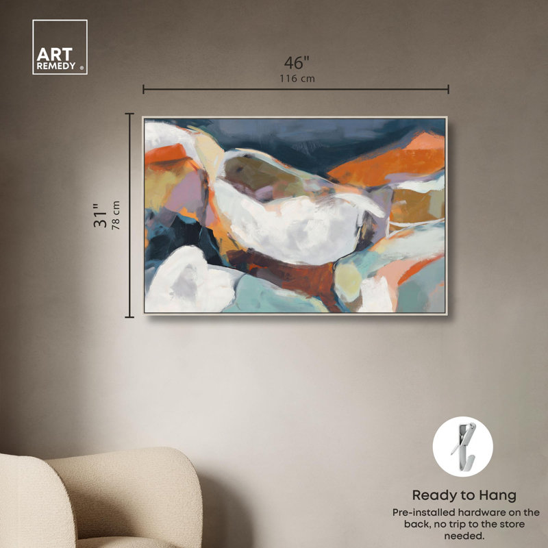 «Stillness Maelstrom III», reproduction d'art sur toile par Art Remedy, 30" H x 45" W, Cadre argenté