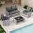Outdoor Replacement Cushion Set Seat/Back Cushion(SOFA NOT INCLUDED)-1945915083