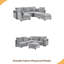 Canapé modulaire moderne Canapé modulaire de 93,7 po-690130238