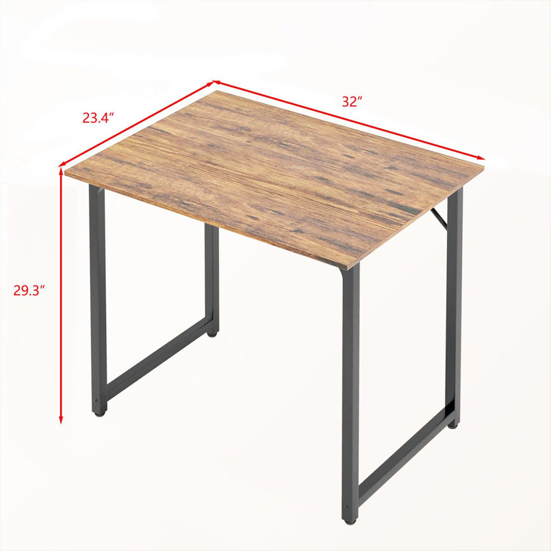 Bureau d'ordinateur à hauteur réglable Medwin, H 29,7 po x l 31,52 po x P 19,7 po, Vintage/Black