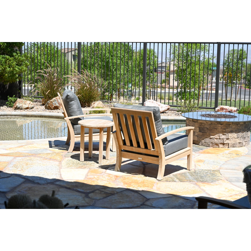 Canterbury 20" Teak Outdoor Tall Round Side Table