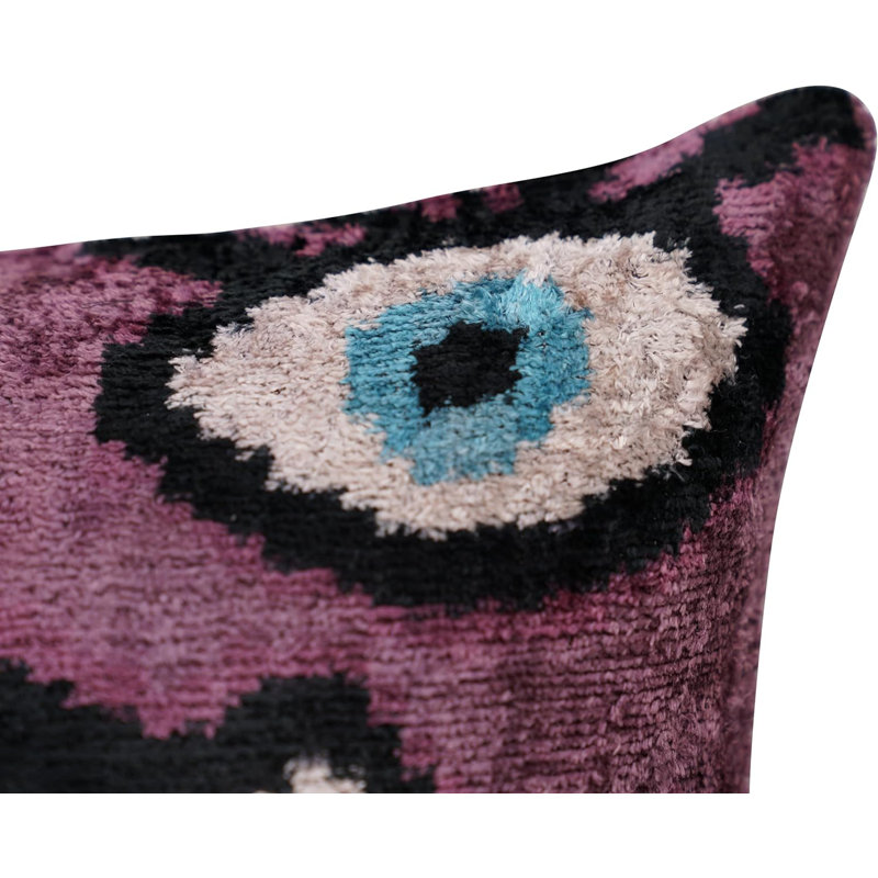 Velvet Square Pillow Cover & Insert, Purple/Pink