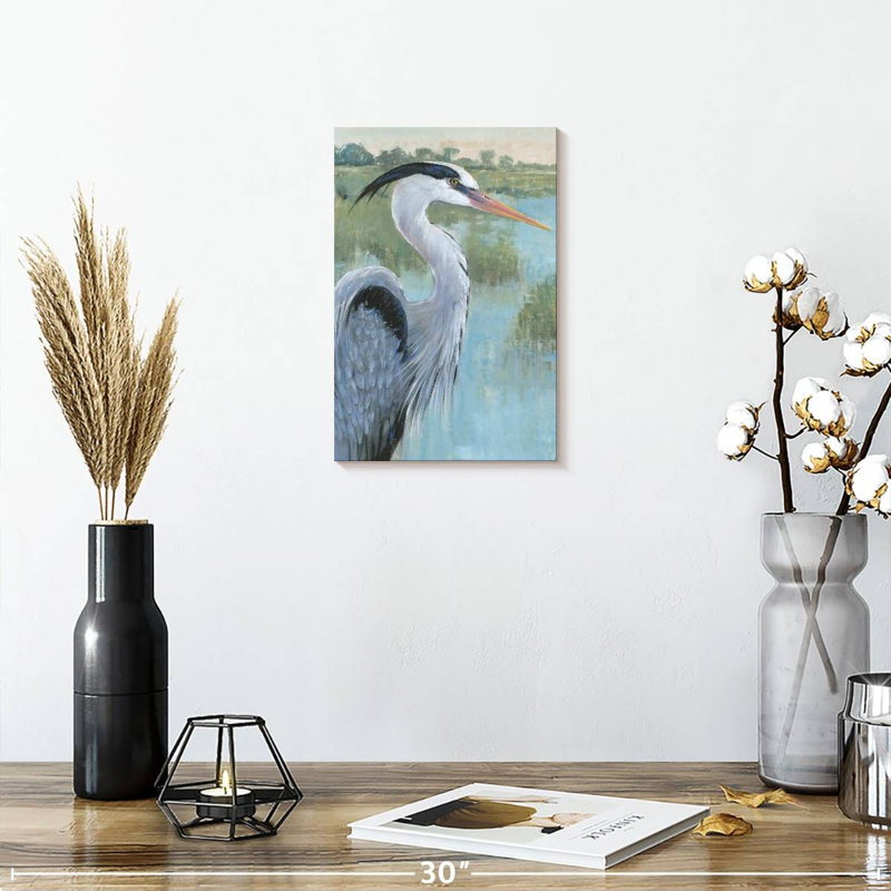 Brampt Blue Heron Portrait II, 12" H x 8" W