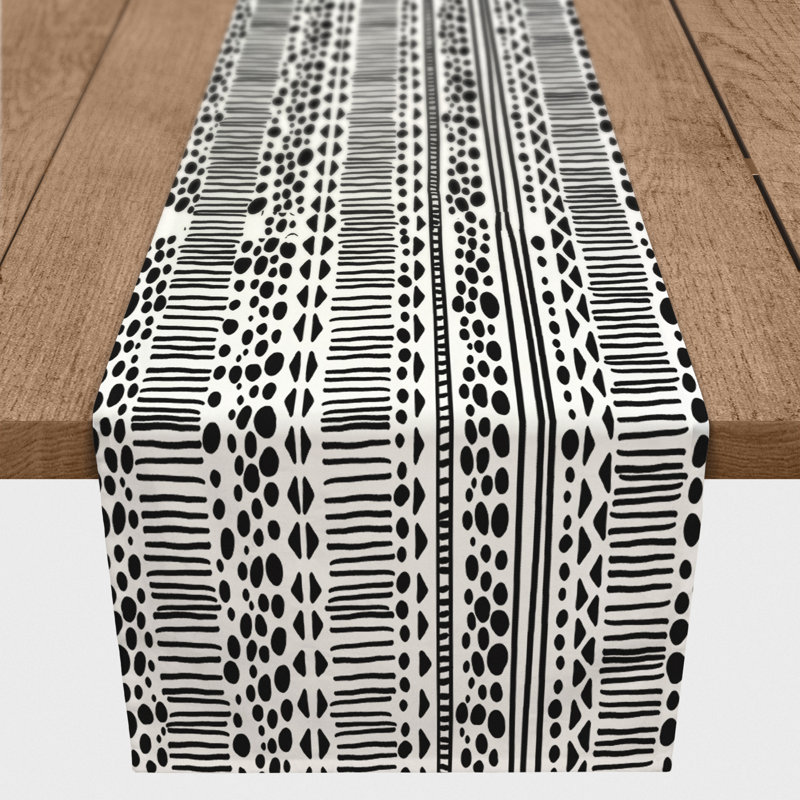 Virgilina Rectangle Polyester Table Runner, 90'' x 16'', Red