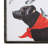 Javin Wood Framed Canvas Wall Decor with Birds on Dog