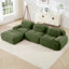 Canapé modulaire en forme de L Boneless en velours côtelé avec repose-pieds-1941804801