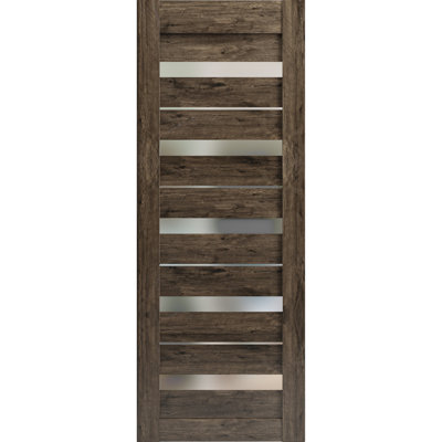 Dalle de porte standard en bois givré Quadro
