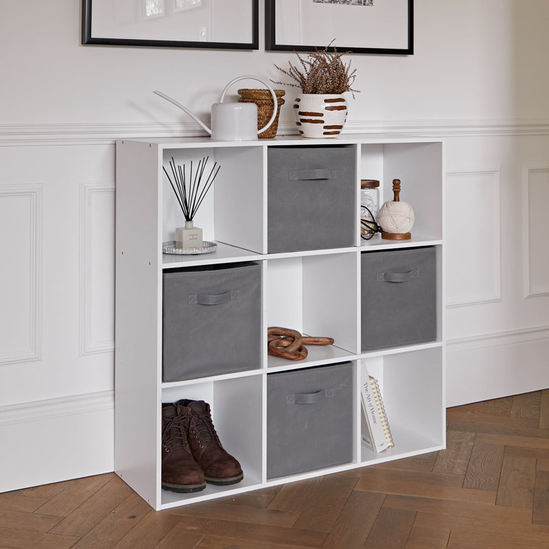 Northville 91cm H x 91cm W Cube Bookcase, Grey