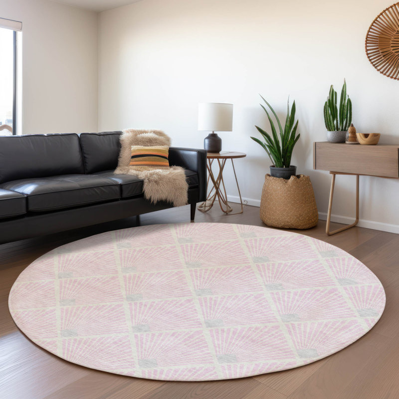 Tapis intérieur / extérieur Ceion avec envers antidérapant, Rond 8 pi