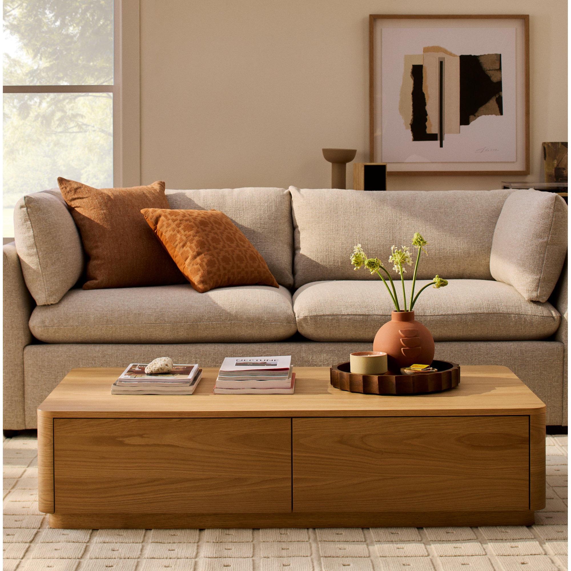 Mille Storage Coffee Table, Oak