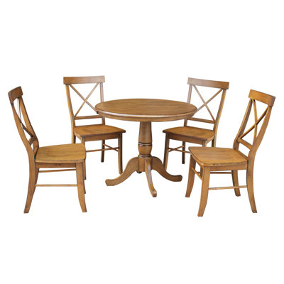 Echols Extendable Solid Wood Dining Set