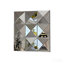 Grand miroir mural carré en verre biseauté 3D