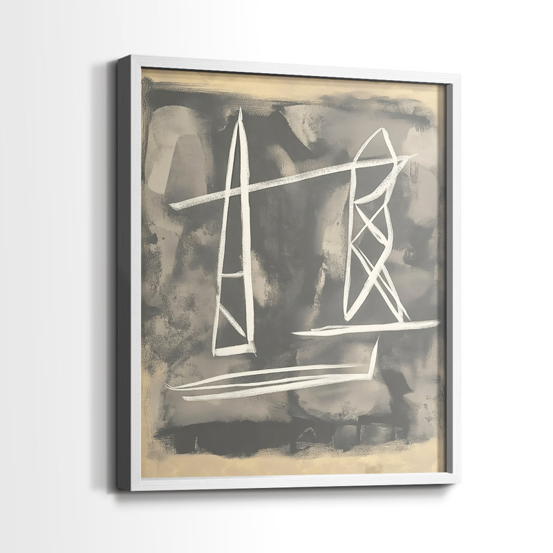 "ABSTRACT Series DCCL XXXVI" par J Paul, Blanc / Blanc, H 11 po x l 9 po