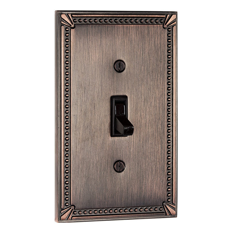 1-Gang Toggle Light Switch Wall Plate, Brushed Oil Rubbed Bronze