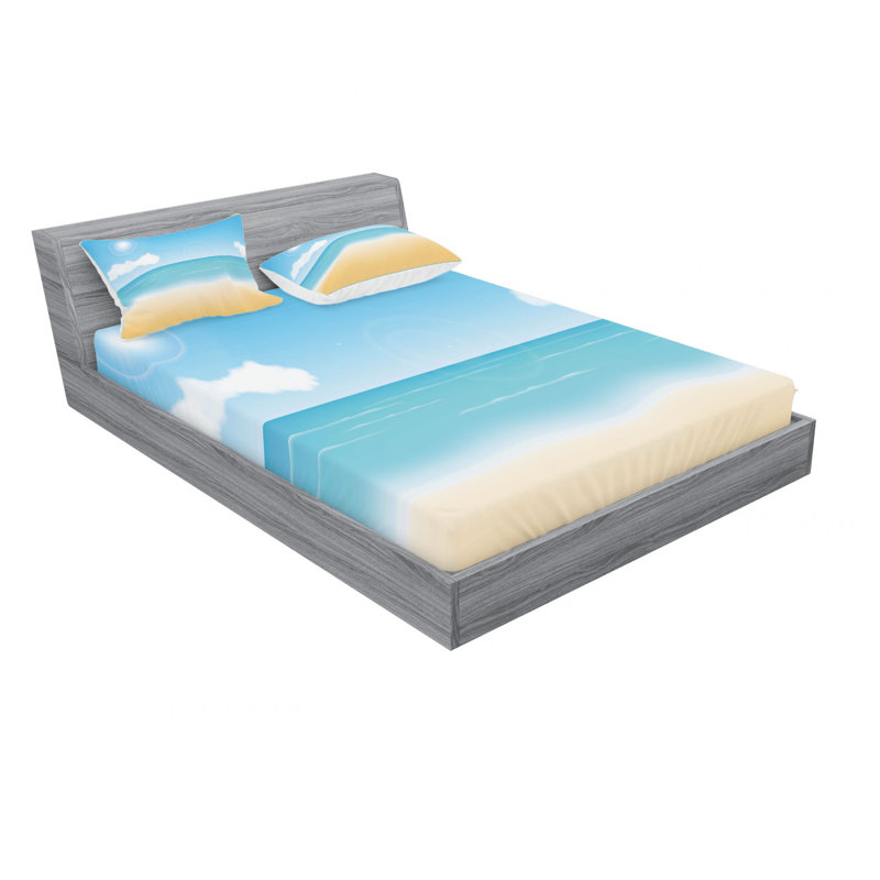 Microfiber Sheet Set, Queen Sheet Set with Fitted Sheet