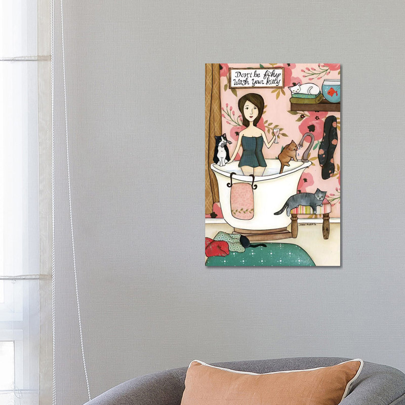 Don't Be Fishy 1 Piece Wall Art on Canvas, 66.04cm H x 45.72cm W x 1.91cm D, Wrapped Canvas