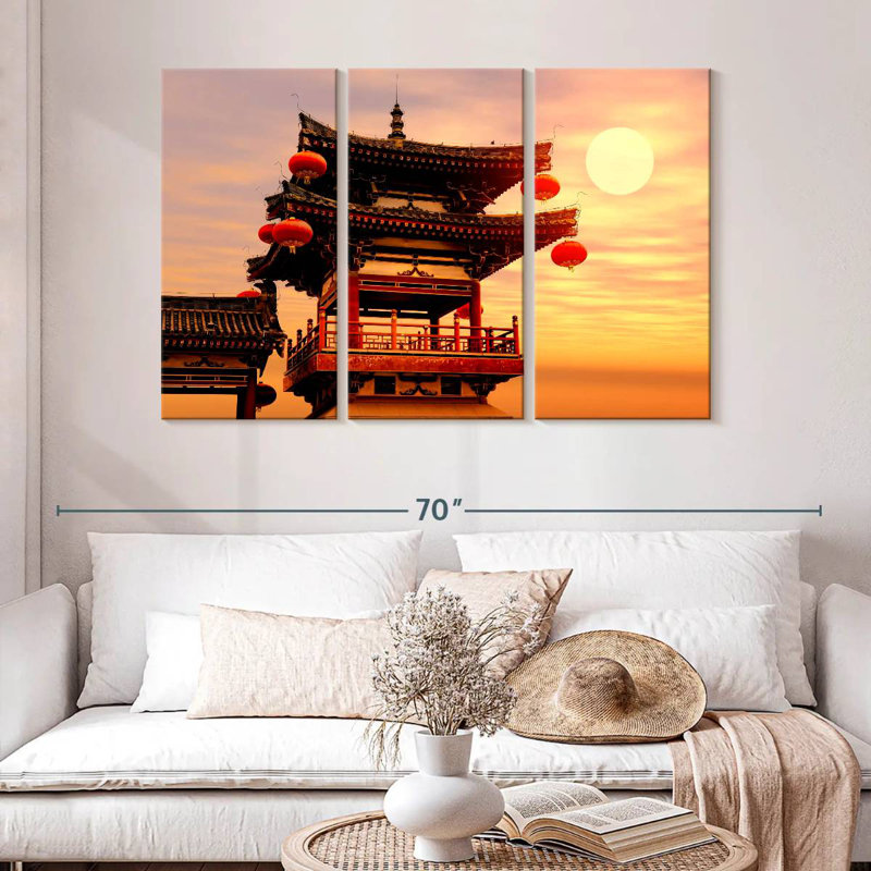 Adella Chinese Temple, 32" H x 50" W