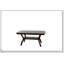 Élégante table de salle à manger en bois massif avec tablettes et 6 chaises d'appoint, finition espresso pour les salles à manger modernes