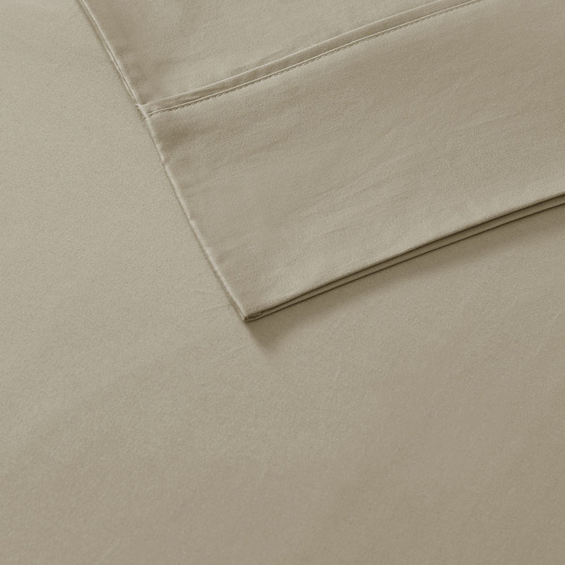 Full Khaki Cotton Blend 525 Thread Count Sheet Set