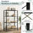 4-Tier Foldable Storage Shelf Collapsible Shelving Unit Display w/ Lockable Wheels Storage Rack