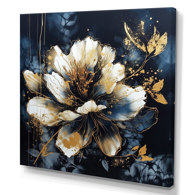 Fleur d'œillet Ruchie IV sur toile, H 16 po x l 16 po x P 1 po, Toile tendue