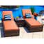Ensemble complet de patio en rotin Sunbrella avec coussins 19 pièces Yussuf-95862790-95862792