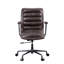 Chaise de bureau en cuir fleuri Zooey