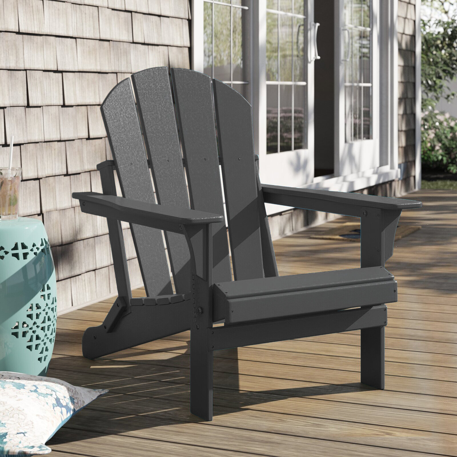 Dark gray outlet adirondack chairs