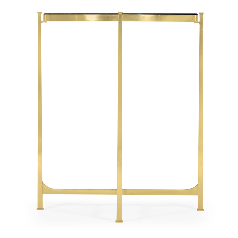 Luxe Glass End Table, Black