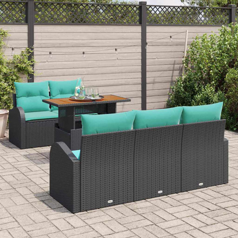Ensemble de canapé de jardin avec rangement 6 pièces vidaXL