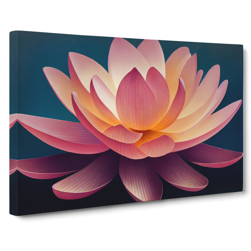 Pure Lotus Flower - Wrapped Canvas