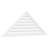 Triangle Surface Mount Non-Functional Brickmould Frame PVC Gable Vent 12/12 Pitch-43314902