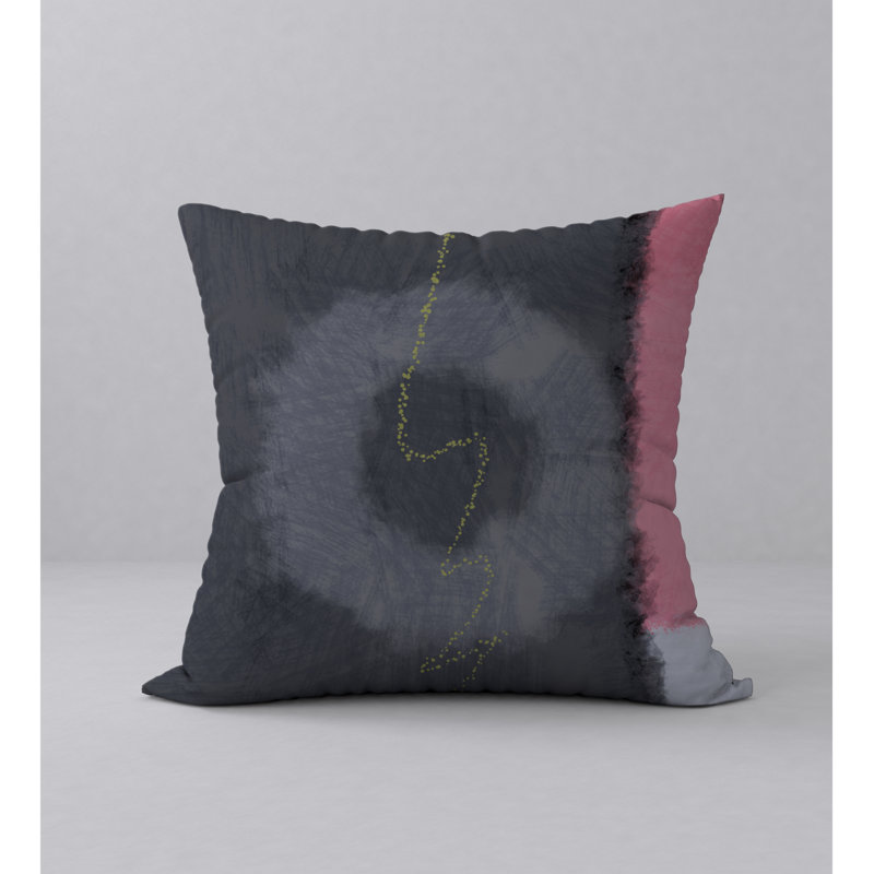 Abstract Reversible Throw Pillow, 18" x 18"