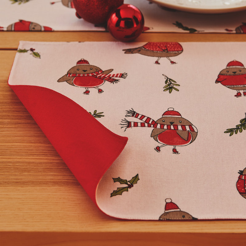 Christmas Robins Placemat Pair