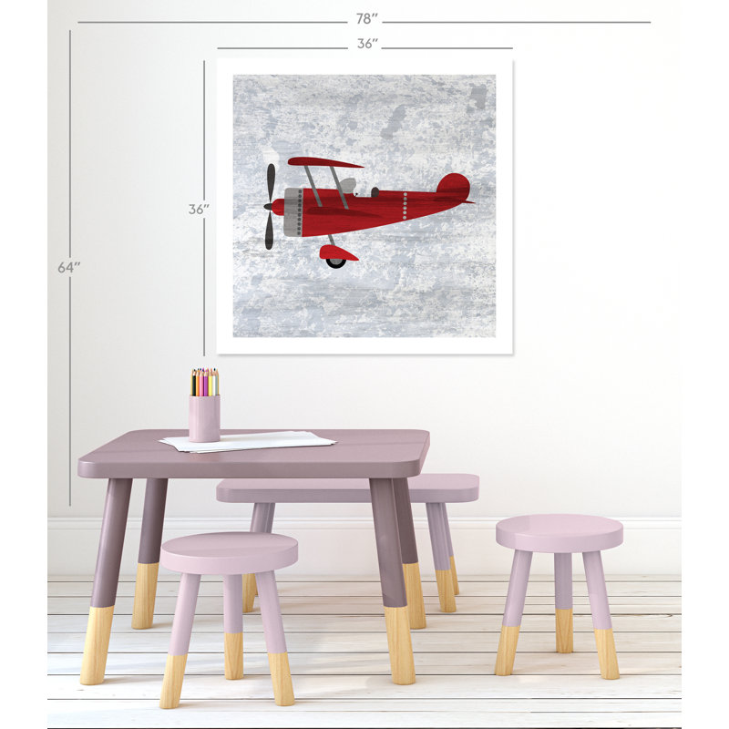 Impression sur papier rouge 2, H 36 po x l 36 po x P 1 po, Papier