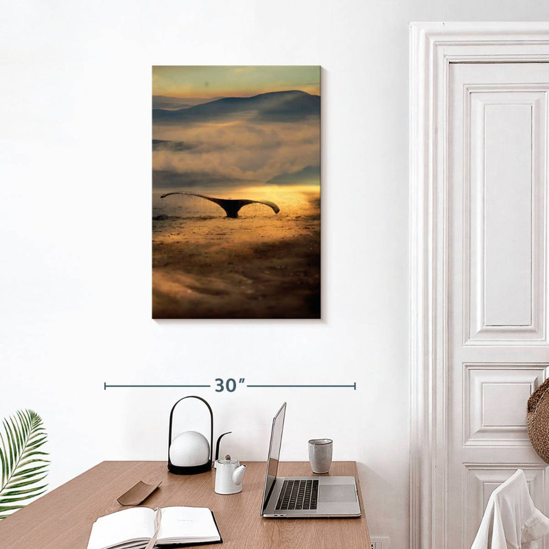 Brampt Alaska Whale Tail Dive, 30" H x 20" W