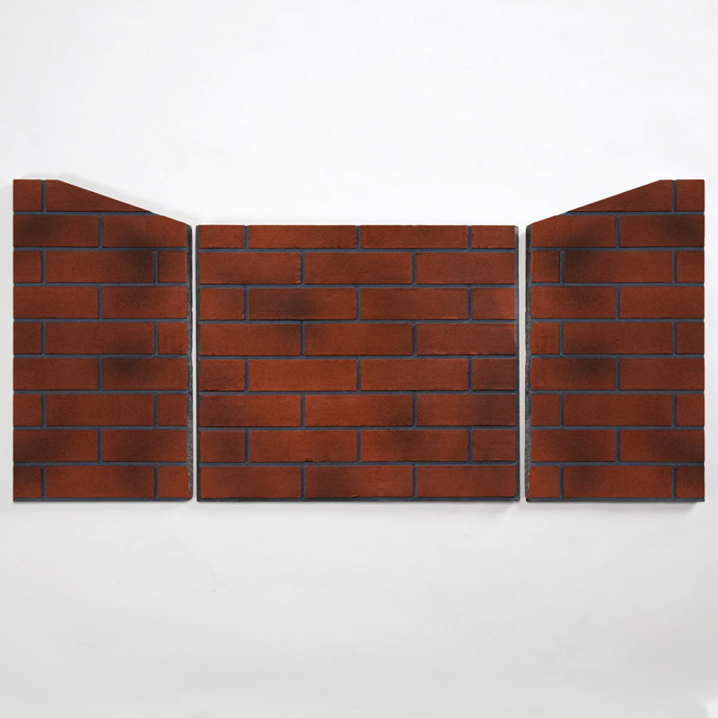 Angeliki-Electra Ceramic Fiber Brick Fire Back, Vintage Red