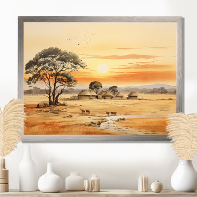 Paysage africain safari beige IV - reproductions d'art sur toile