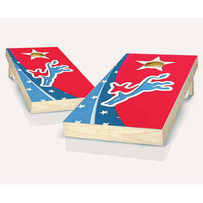 2' x 4' Democrat Solid Wood Cornhole Set with Bags