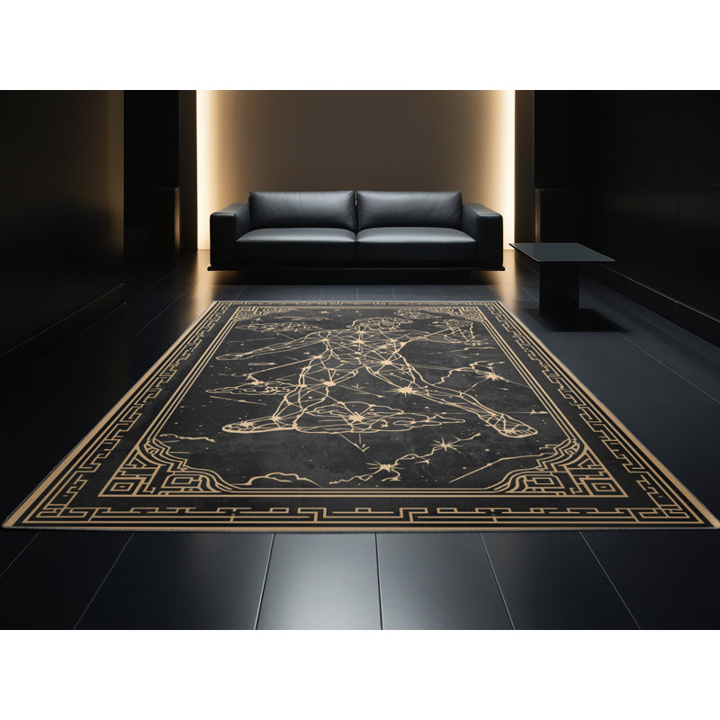 Machine Washable Pavlo Classic Oriental Rug in Gray – Gray Binding, 7 x 10