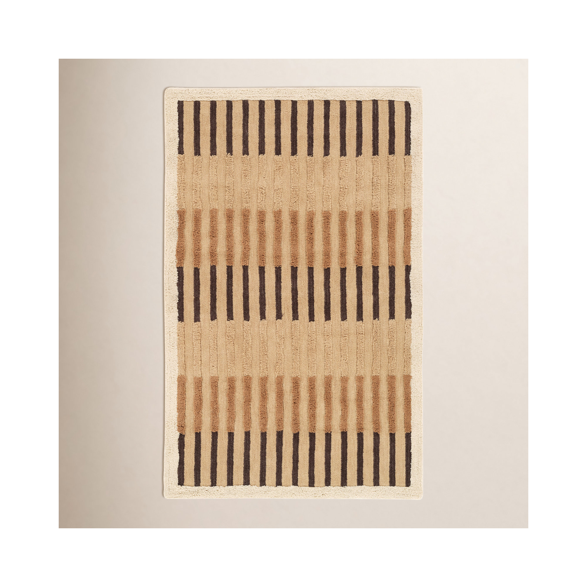  Jivika AIB03 Handmade Geometric Brown Area Rug (7'9"x9'9"), Rectangle 7'9" x 9'9"