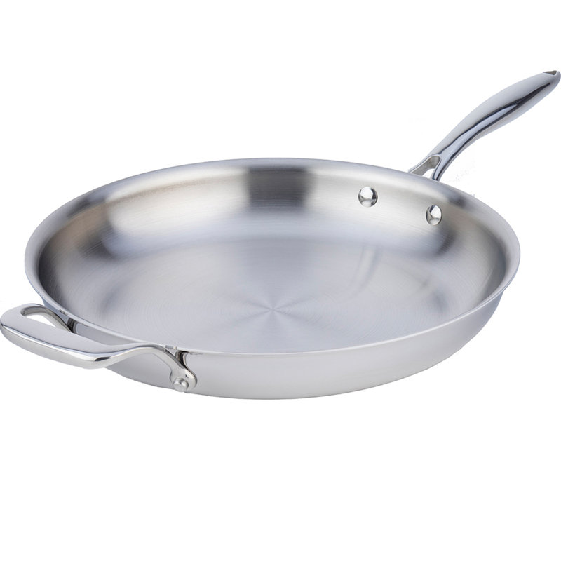 Poêle à frire en acier inoxydable 32 cm / 12,5 po Meyer SuperSteel, fabriquée au Canada, Argent