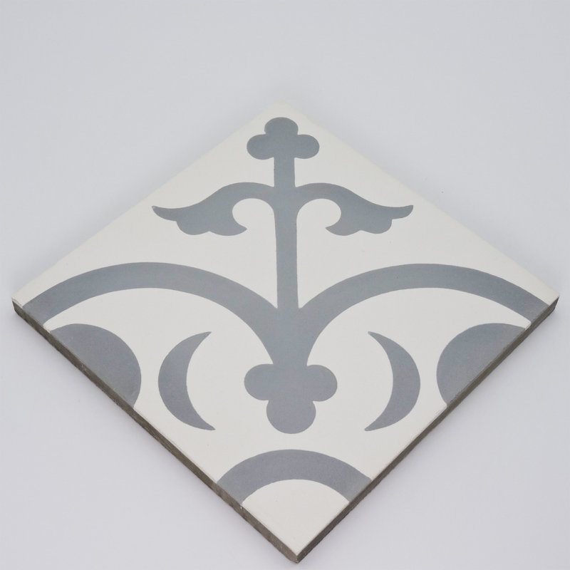 Nador 8 in. x 8 in. Tile, White/Gray